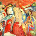 Acryl auf Siebdruckplatte  Jahr 2014
