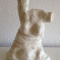 Skulptur in Ton als Gipsabdruck